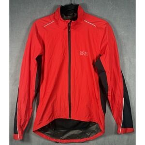 Gore Bike Wear Gore-Tex Paclite Shell Cycling Jacket Red Black Mens Medium